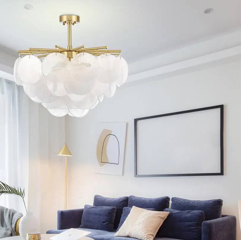 Modern glass circle chandelier