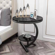 Load image into Gallery viewer, Black marble side table
