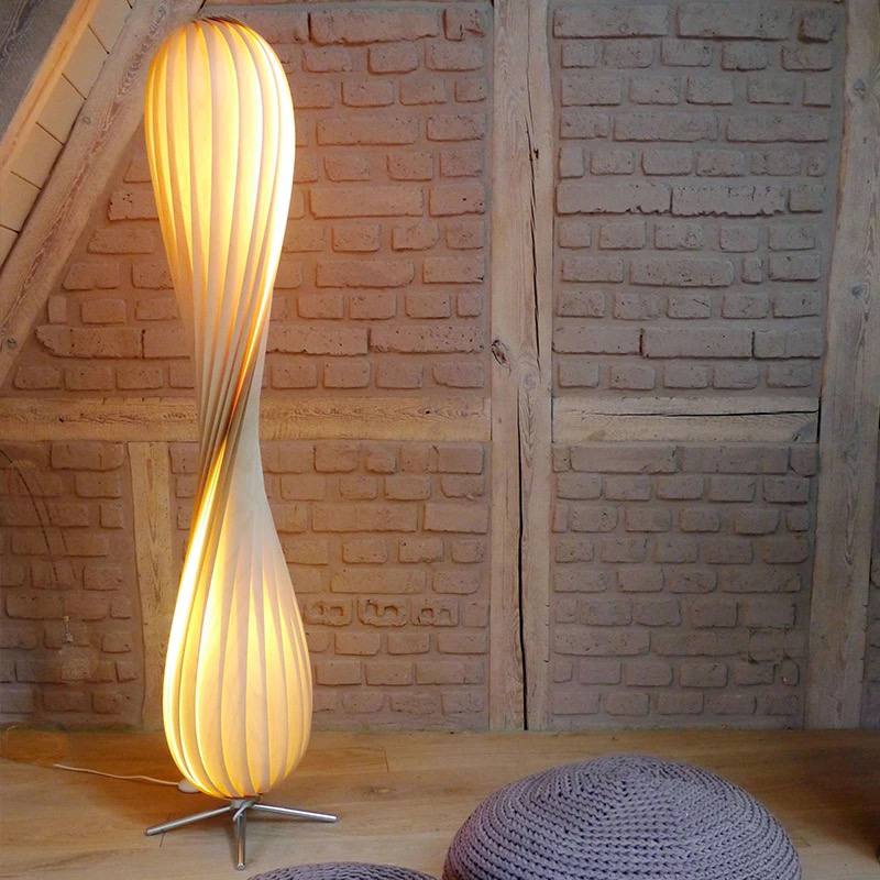 Wood Paper floor lamp