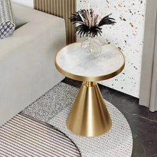 Load image into Gallery viewer, cone metal side table &quot;Marble top&quot; 2 COLOR
