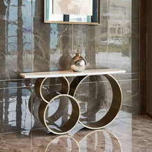 Load image into Gallery viewer, High quality metal and marble console table model O
