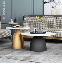 Load image into Gallery viewer, Modern luxury marble coffee table set (gold and black)
