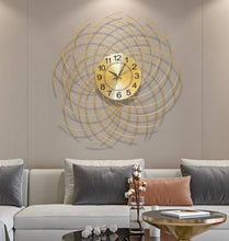 Load image into Gallery viewer, Light Luxury Hanging golden wall clock
