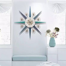 Load image into Gallery viewer, Starburst Metal Art Wall Clock
