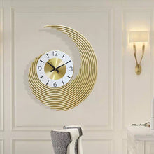 Load image into Gallery viewer, Creative Golden Metal Art Wall Clock
