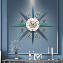 Load image into Gallery viewer, Starburst Metal Art Wall Clock
