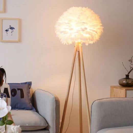 TRENDY FEATHER LIVING R00M LAMP