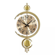 Load image into Gallery viewer, Elegant Golden Metal Art Wall Clock
