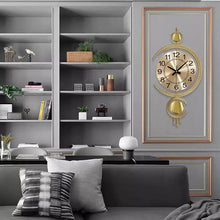 Load image into Gallery viewer, Elegant Golden Metal Art Wall Clock
