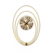 Load image into Gallery viewer, Fancy golden metal wall clock
