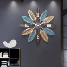 Load image into Gallery viewer, Metal Leaf Wall Clock
