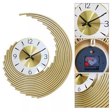 Load image into Gallery viewer, Creative Golden Metal Art Wall Clock
