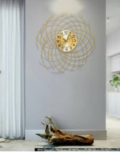 Load image into Gallery viewer, Light Luxury Hanging golden wall clock
