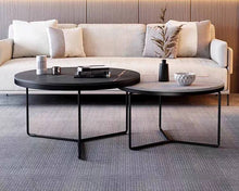 Load image into Gallery viewer, BLACK AND WHITE MARBLE BASE COFFEE  TABLE SET
