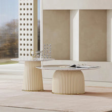 Load image into Gallery viewer, OUNA leather COFFEE TABLE SET marble Top
