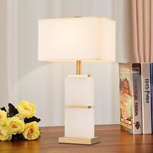 Load image into Gallery viewer, luxury style white marble with lampshade
