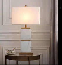 Load image into Gallery viewer, luxury style white marble with lampshade
