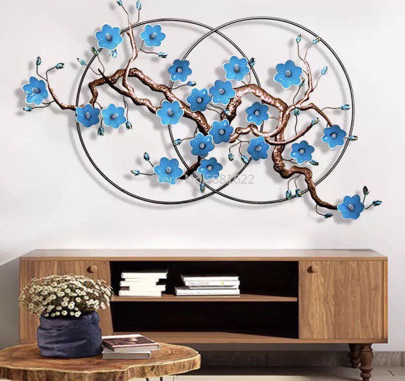 BLUE FLOWER WALL ART